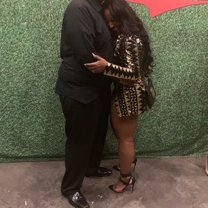 Double slit MINI sequin dress